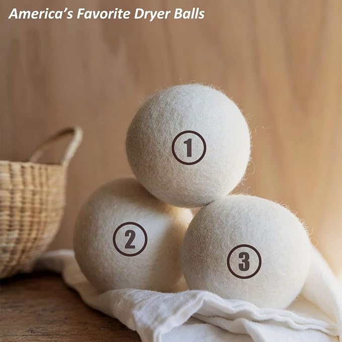 Sheep Wool Dryer Balls 6 Pack XL Premium Natural Fabric Softener, Reusable - Image 6