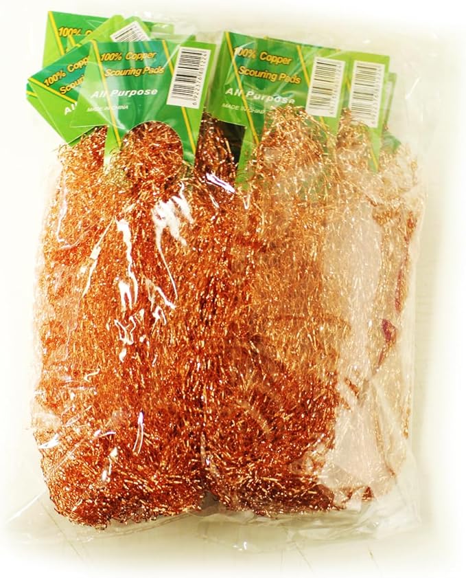 Copper Scouring Pad, Scrubbing Scour Pads 10 Pcs/Pack, Pure Copper, 13g / Pc - Image 5