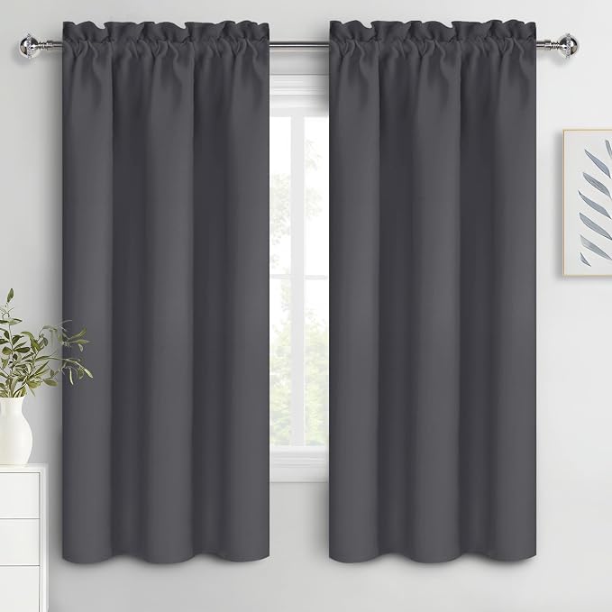 DWCN Blackout Curtains for Bedroom 63 Inch Length 2 Panels Set, Solid Thermal by DWCN
