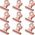 30 Pack Small Rose Gold Bull Clips, 1.22 Inch Mini Metal Hinge Clips by Orcielo