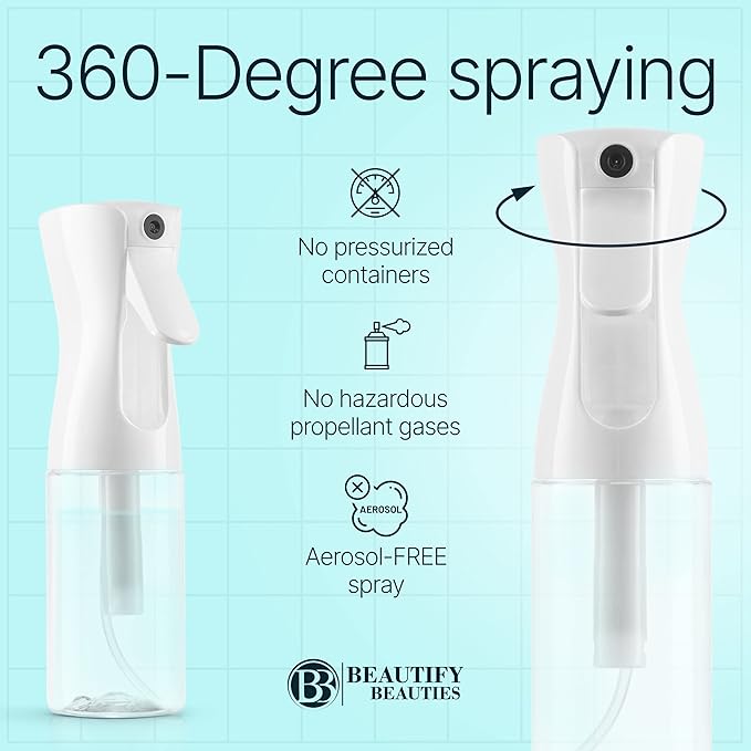 BeautifyBeauties Hair Spray Bottle – Ultra Fine Continuous Water Mister - Image 6