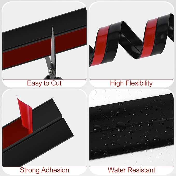 MYFAMIREA Door Weather Stripping 2IN x 20FT Door Draft Stopper Seal Tape - Image 4
