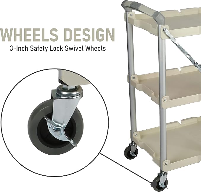 Olympia Tools 89-351 Pack-N-Roll Folding Collapsible Service Cart, 150LB - Image 6