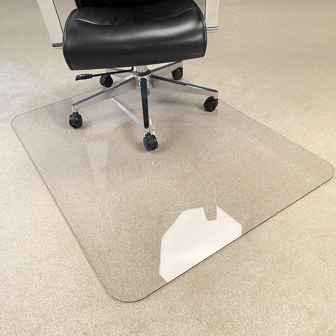 Crystal Clear 1/5" Thick 47" x 35" Heavy Duty Hard Chair Mat, Can be Used on by MuArts