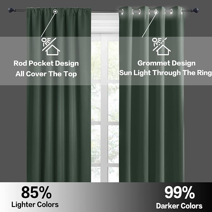 RYB HOME Small Curtains for Door Windows - Image 6