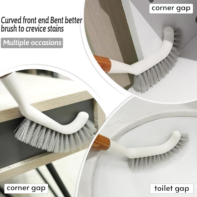 Crevice Cleaning Brush, Hard Bristle Grout Brush Gap Cleaner Tool - Image 5