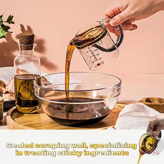 All in One Adjustable Measuring Cup, Push Up Measuring Cup Solid and Liquid - Image 4