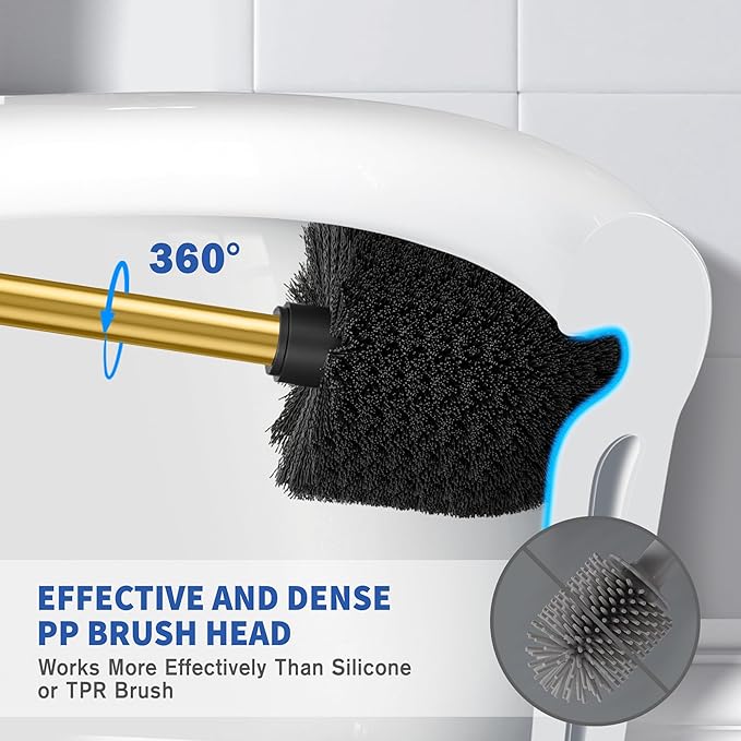Toilet Brush and Holder, Toilet Brush Stainless Steel, Toilet Bowl Brush - Image 3