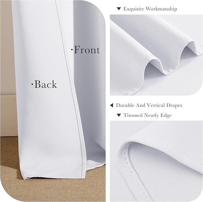 PONY DANCE Pure White Curtain 80 inches Long - Image 5