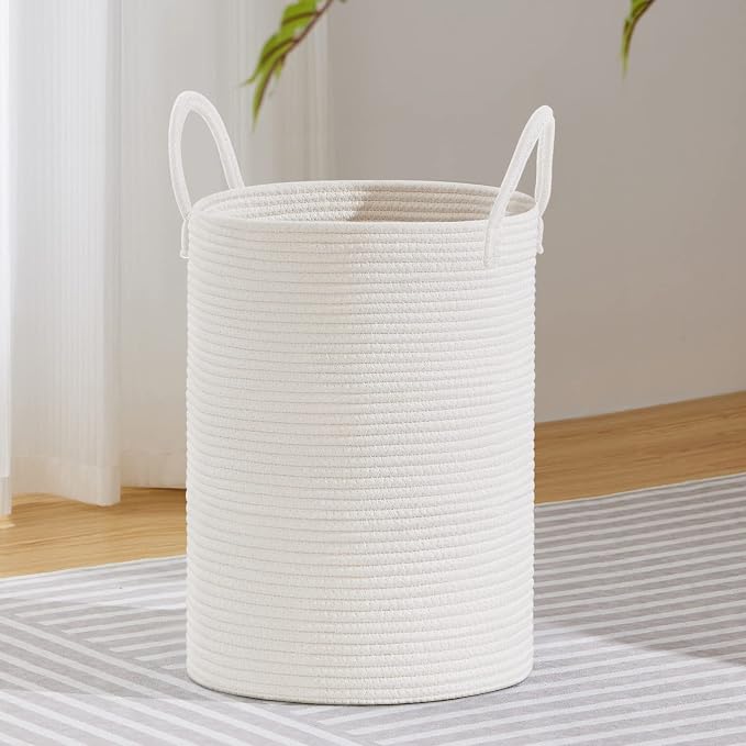 VIPOSCO Large Laundry Hamper, Tall Woven Rope Storage Basket by VIPOSCO