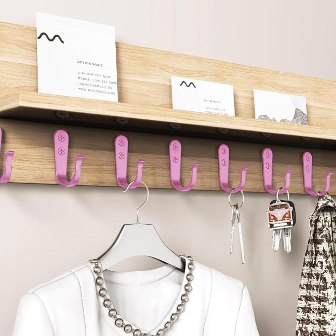 20PCS Wall Hooks for hanging, Metal Wall Hooks for Coats, Coat hooks for Wall - Image 7