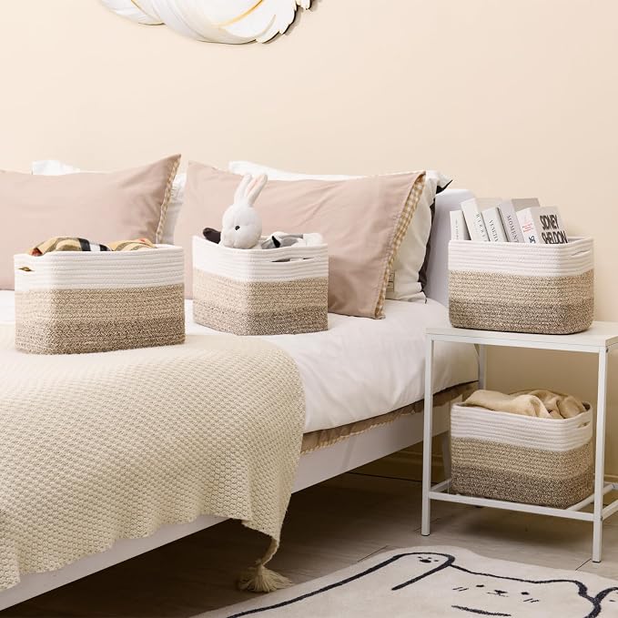 Shelf Baskets for Organizing, Storage Baskets for Shelves, Woven Baskets for - Image 6