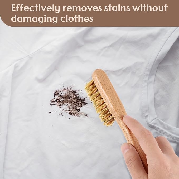 3 Pcs Wood Laundry Stain Brush Stain Remover Brushes - Image 2
