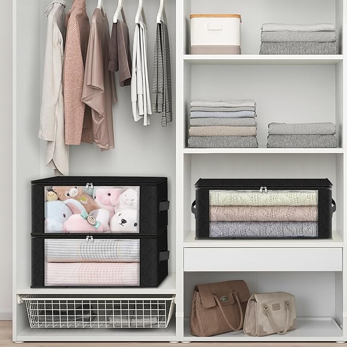 HomeHacks Storage 8-Pack Clothes Organizer Storage Bags Foldable Storage Box - Image 5