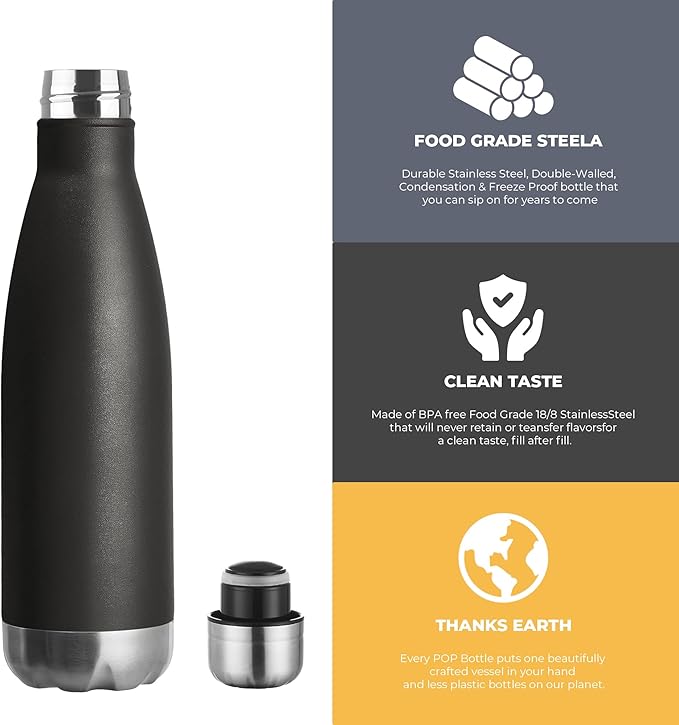 MEWAY 17oz Sport Water Bottle Vacuum Insulated Stainless Steel Leak-Proof - Image 3