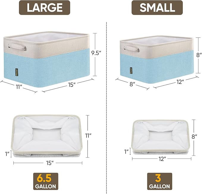 BALEINE 2 Pack Fabric Storage Bins - Image 2