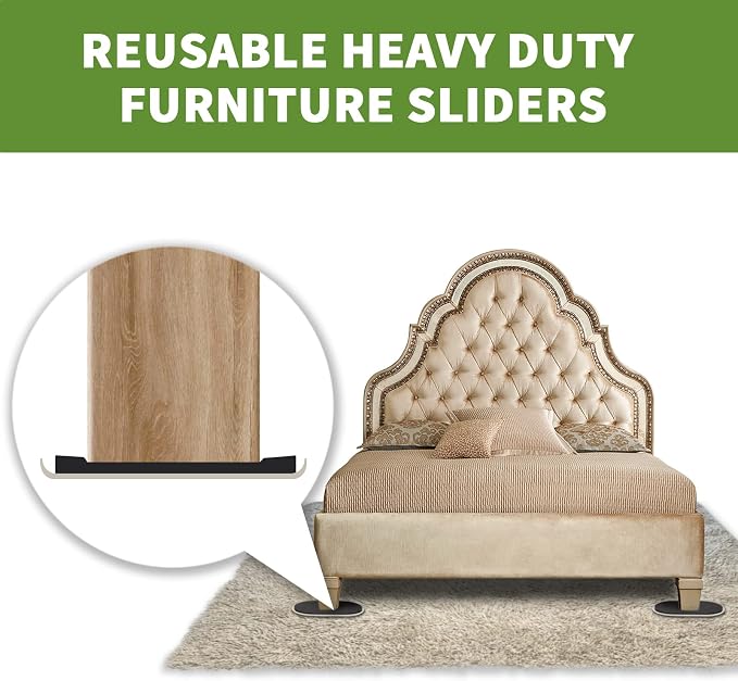 Furniture Sliders for Carpet 4 PCS - Image 6