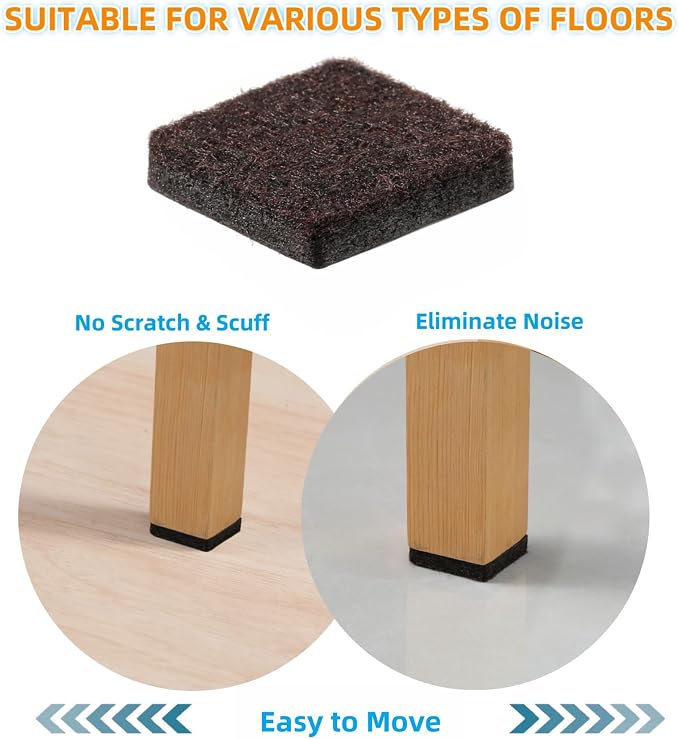 Furnigear Felt Furniture Pads for Hardwood Floors - Image 3