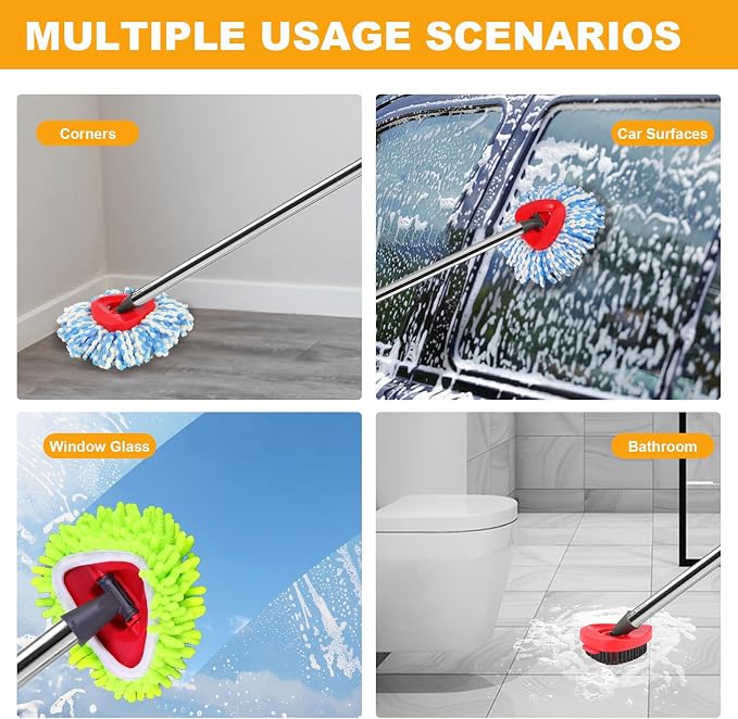 Mop Heads Replacements for OCedar RinseClean 2 Tank Spin Mop System, Mop - Image 5