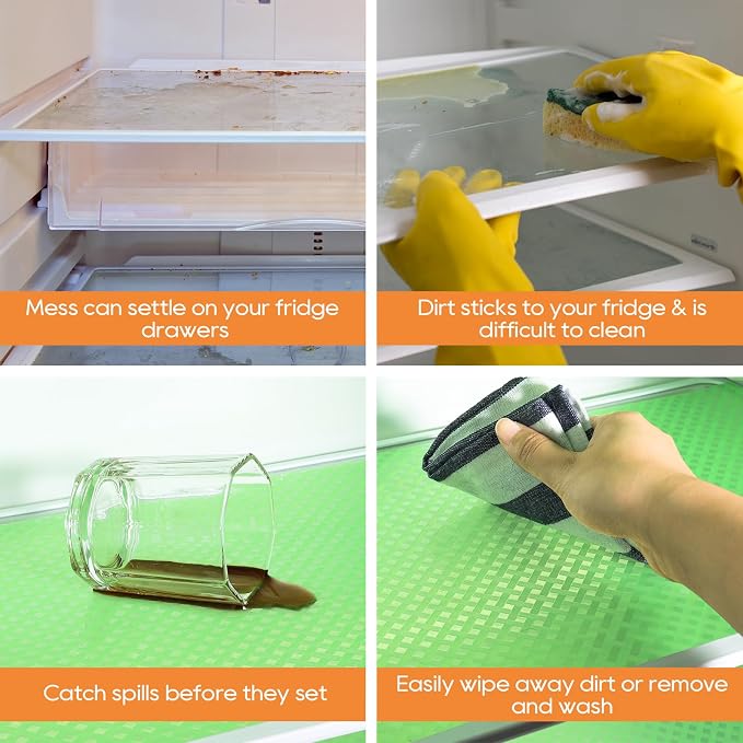 Fridge Liner Shelf Liners for Kitchen Cabinet Refrigerator Liners Waterproof & - Image 6