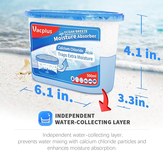 Vacplus Moisture Absorbers 6 Pack, 10.5 Oz Portable Humidity Absorber Boxes - Image 4