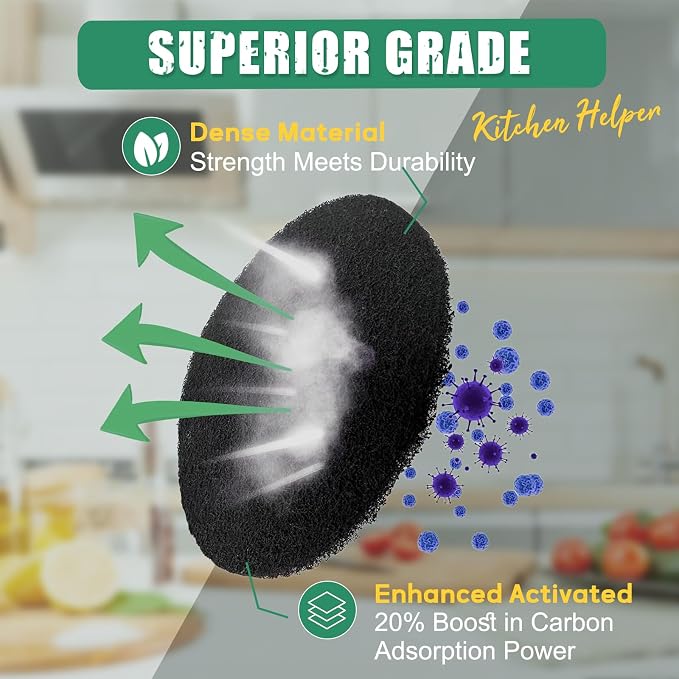 6.7 Inch Charcoal Filters for 10 Pack Kitchen Countertop Compost Bins - Image 4