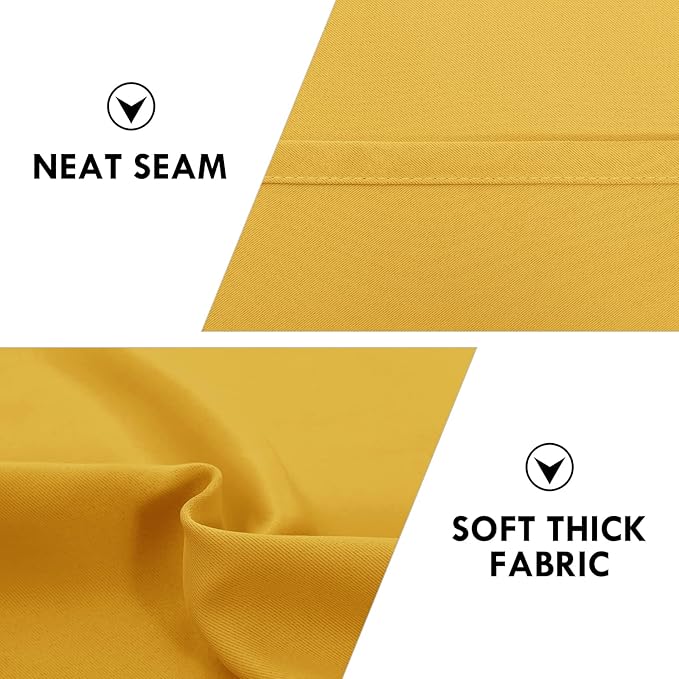 DWCN Yellow Room Darkening Blackout Curtains - Image 6