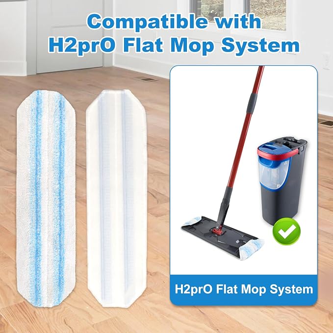 3PCS Replacement Mop Pads for O-Cedar H2prO Flat Mop System, Microfiber Mop Pad - Image 4