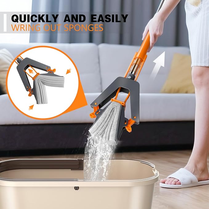 Sponge Mop, Masthome PVA Squeeze Mop - Image 4