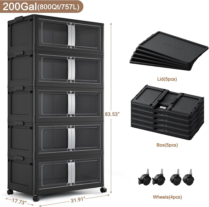 BROVIEW 800QT Stackable Storage Bins - Image 2