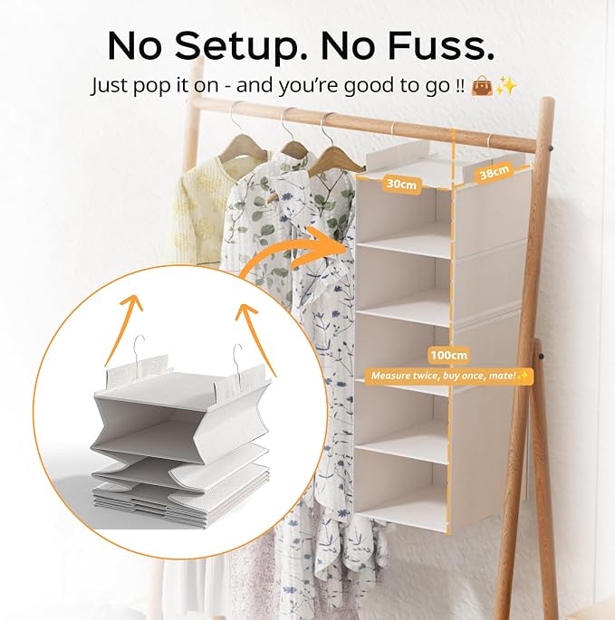 Extra Deep Hanging Closet Organizer - Image 4