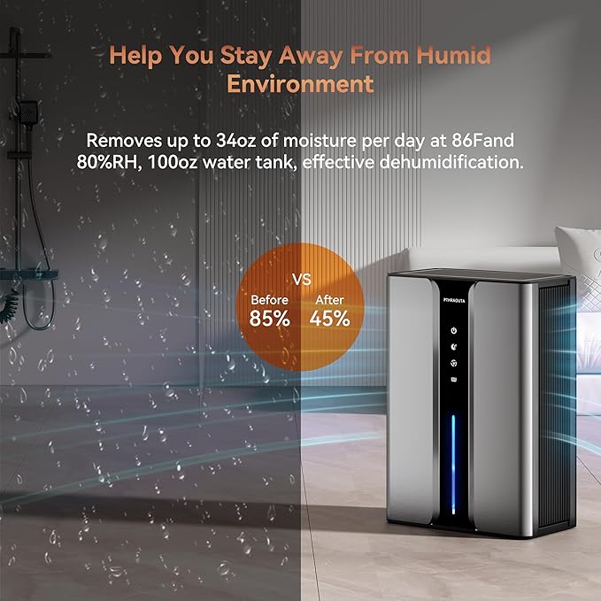 95oz Home Dehumidifier, Quiet dehumidifier - Image 3