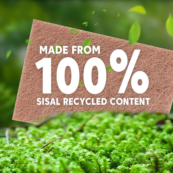 Natural Sisal Non-Scratch Scouring Pads, Garage and Outdoors, Cellulose - Image 4