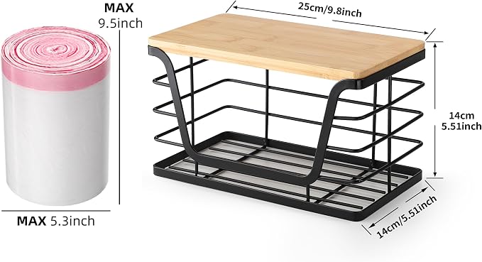 ALOCEO Small Wall Basket, Stainless Steel Adhesive Cabinet Door Organizer - Image 2