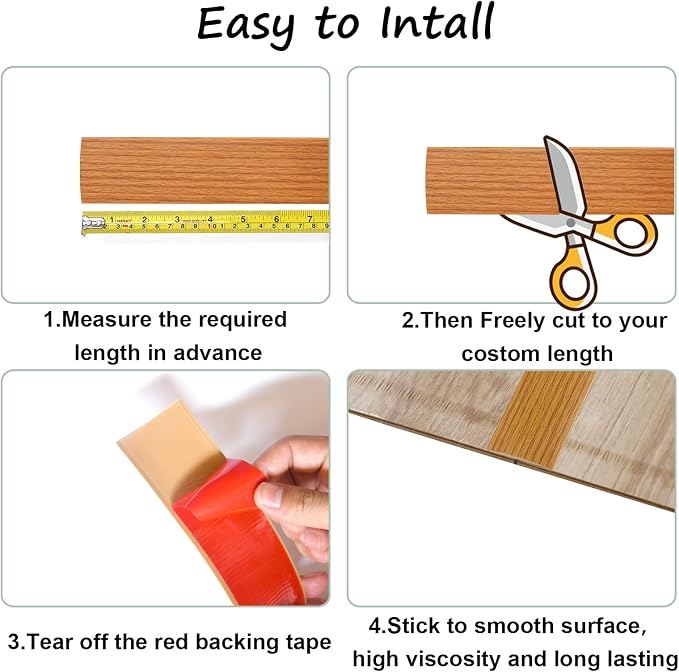 Floor Transition Strip & Self Adhesive Floor Vinyl Floor Edge Trim Laminate - Image 3