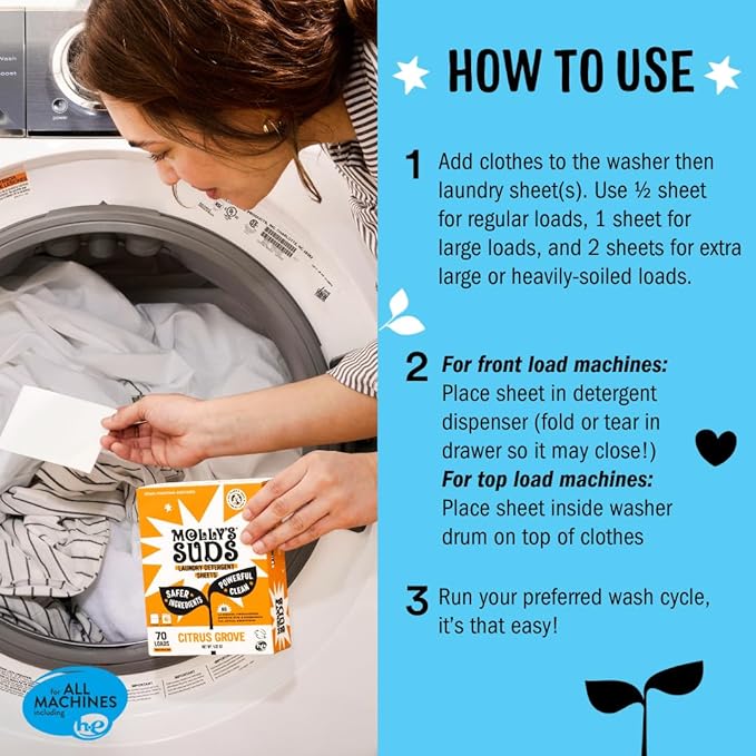 Molly’s Suds Laundry Detergent Sheets | Gentle on Sensitive Skin, Powerful - Image 6