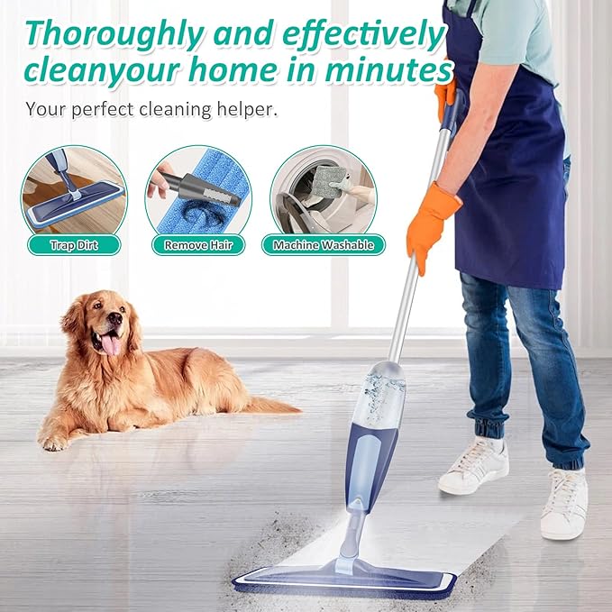 Spray Mops for Floor Cleaning, TRAV-ROUND Microfiber Wood Floor Mop - Image 7