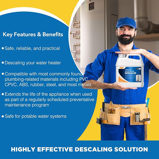 Tankless Water Heater Descaler, Highly Effective Descaler Restores Heating - Image 5