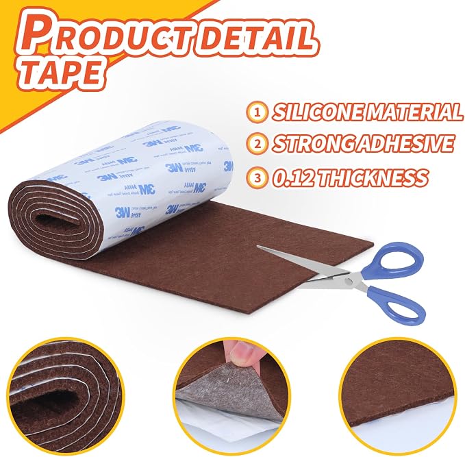 Felt Furniture Pads, Heavy Duty Felts Strip Roll - Image 6