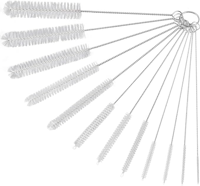 Straw Cleaner Brushes Sets, 12 Pieces 8.2 Inch Botthle Cleaning Brush and Nylon by Ixiaoyoo