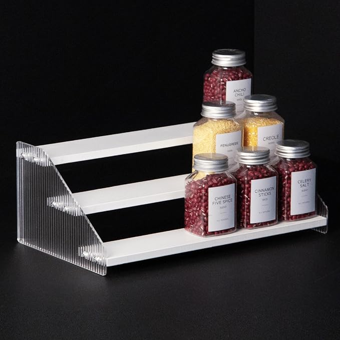 nianfeng Tiered Spice Rack, 3-Tier Spice Pantry Kitchen Cabinet Organizer by nianfeng