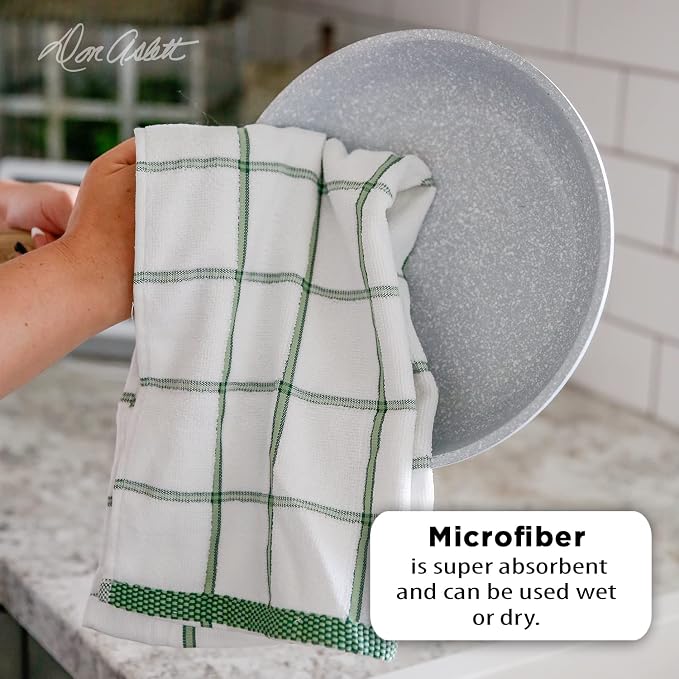 Don Aslett's 12 Piece Microfiber Kitchen Set | 6 Multi-Purpose Wash Cloths - Image 6