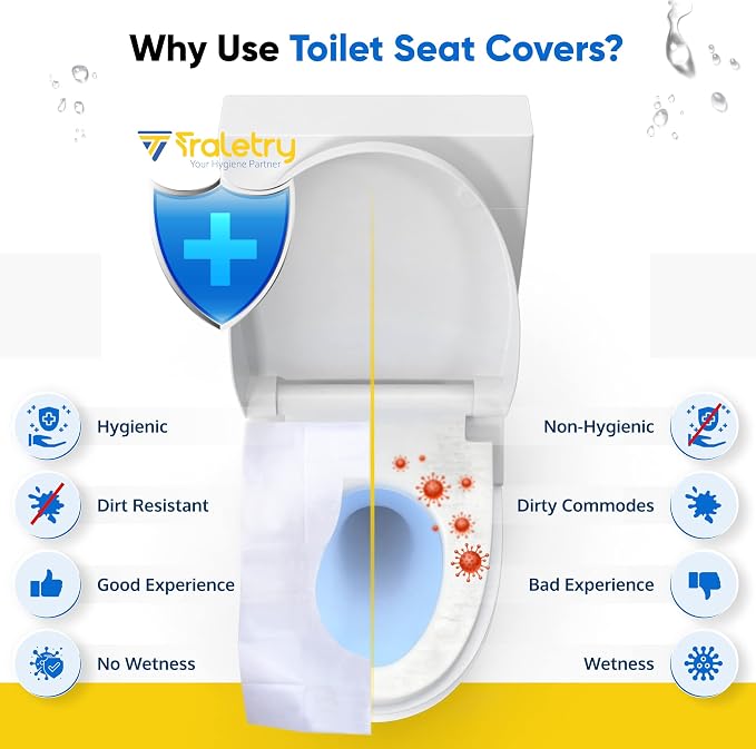 Toilet Seat Covers Disposable Flushable Travel Pack of 100 XL-Disposable Toilet - Image 5