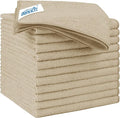 HOMEXCEL Brown Microfiber Cleaning Cloth 12 Pack, 12.5 x 12.5 inch Microfiber by HOMEXCEL