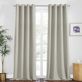 PONY DANCE Cream 94 inch Blackout Curtains Set of 2 by PONYDANCE