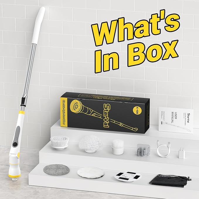 Electric Spin Scrubber, Cordless Cleaning Brush - Image 7