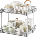 DINDON Pull Out Cabinet Organizer, Cabinet Pull Out Shelves, 2 Tier Pull Out by DINDON