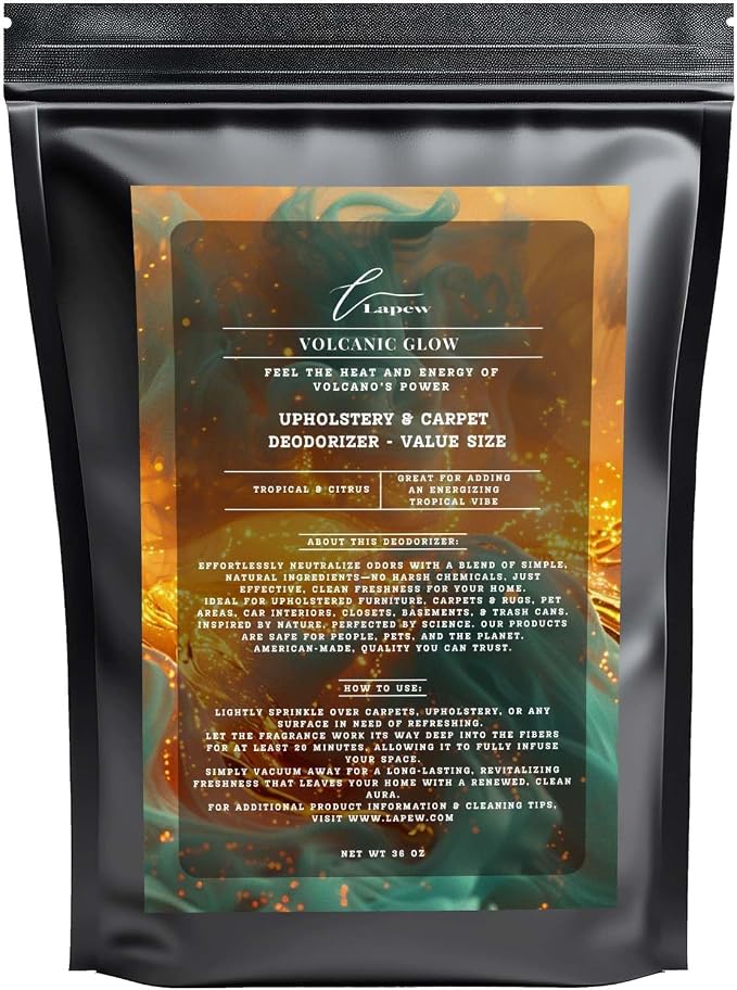 Volcanic Glow Carpet Freshener Powder Refill 36 oz | Powerful Odor Eliminator by Lapew
