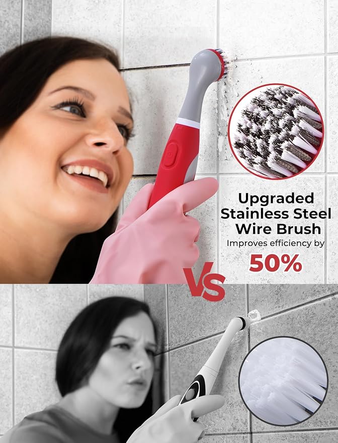 Sweepulire Electric Grout Brush, Battery Operated Power Scrubber - Image 3