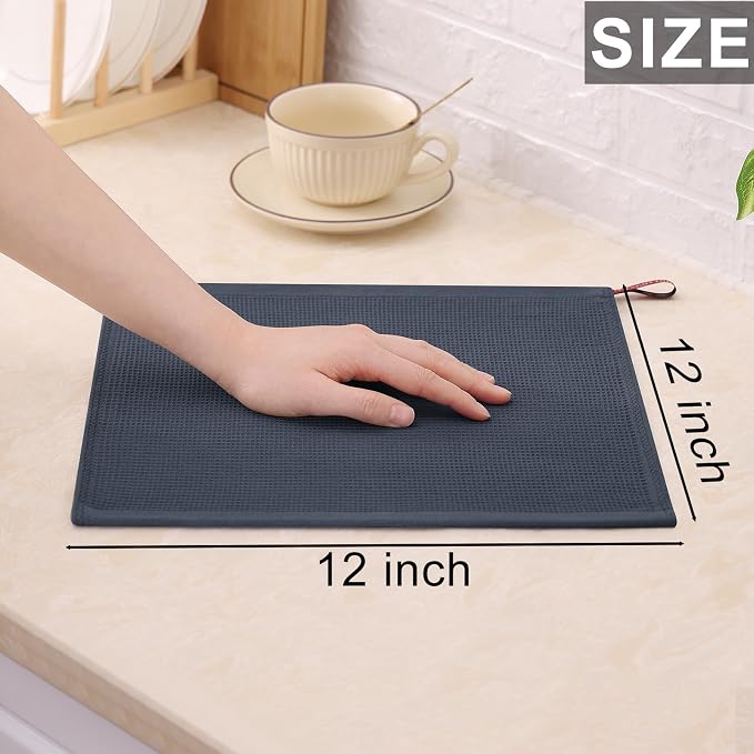 Homaxy 100% Cotton Waffle Weave Dish Cloths - Image 5